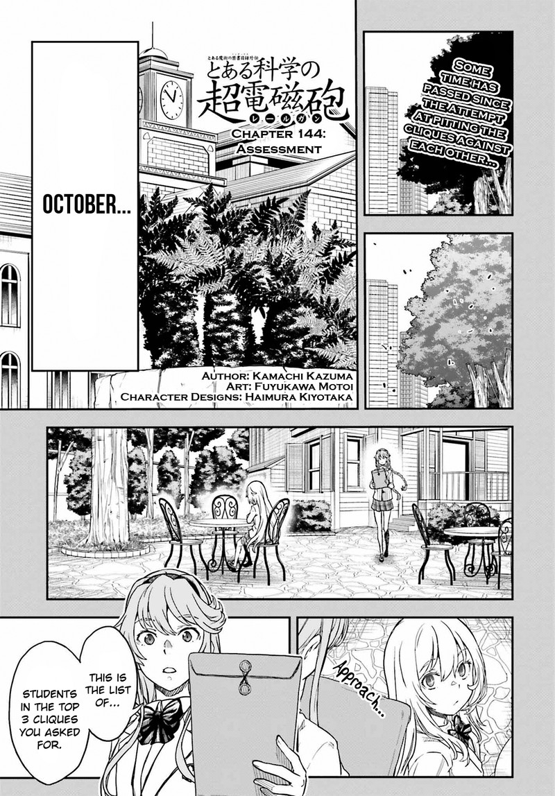 To Aru Kagaku No Choudenjibou Chapter 144 Page 1