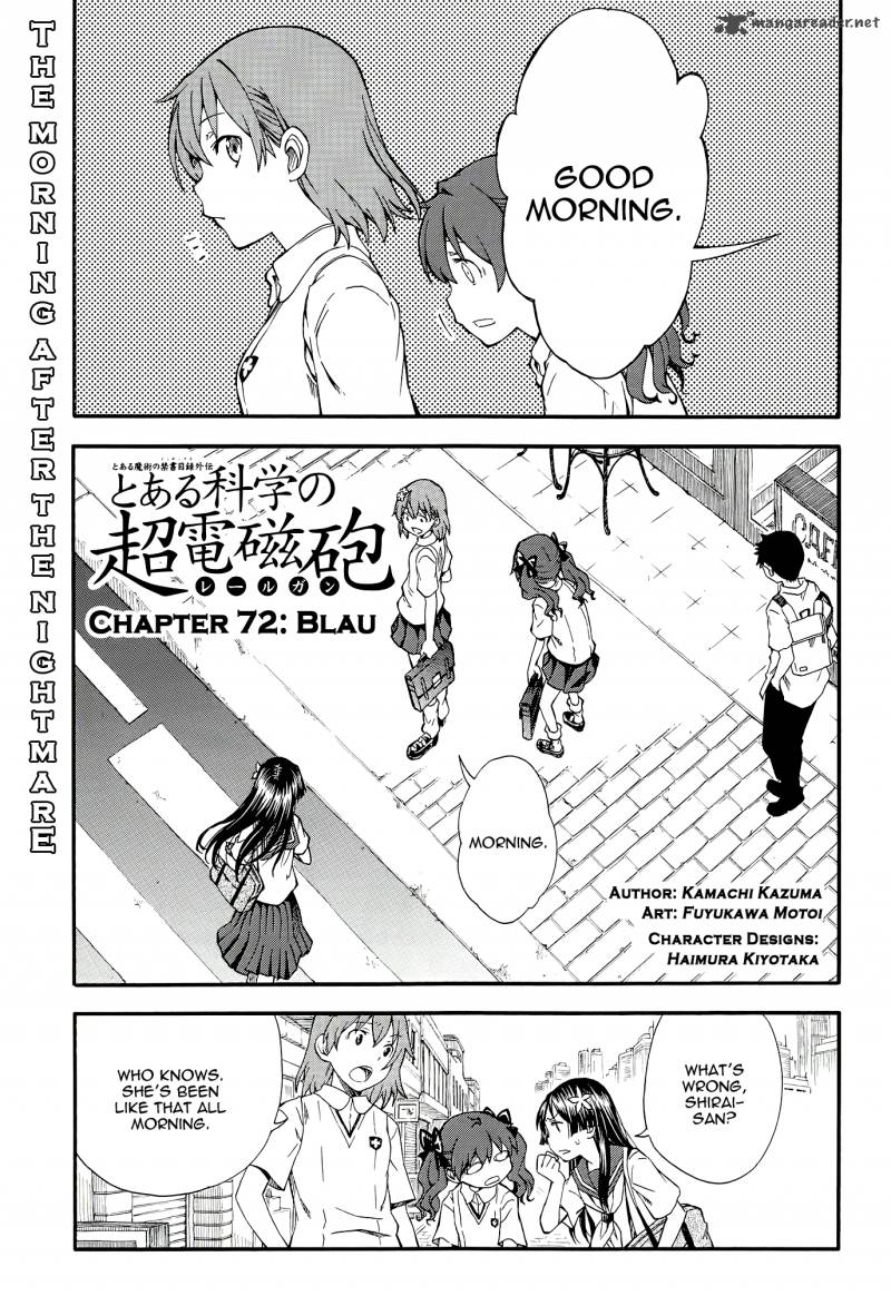 To Aru Kagaku No Choudenjibou Chapter 72 Page 1