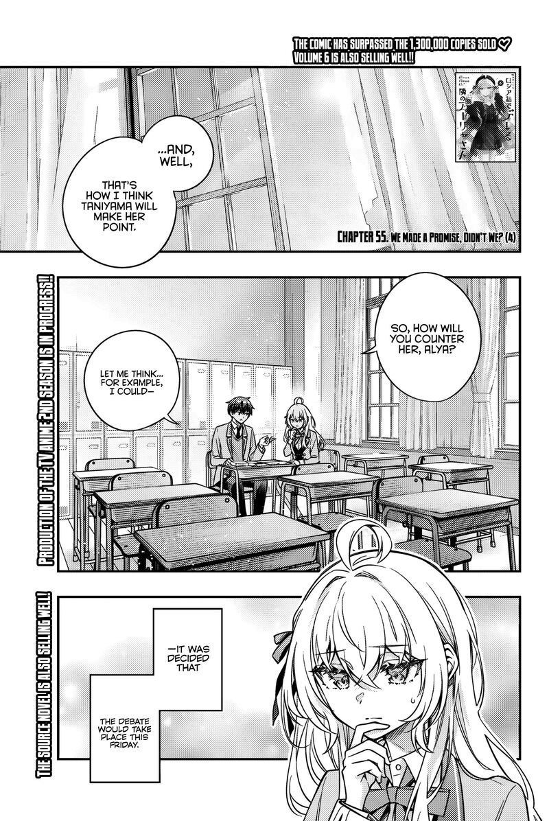 Tokidoki Bosotto Roshia Go De Dereru Tonari No Alya San Chapter 55 Page 2