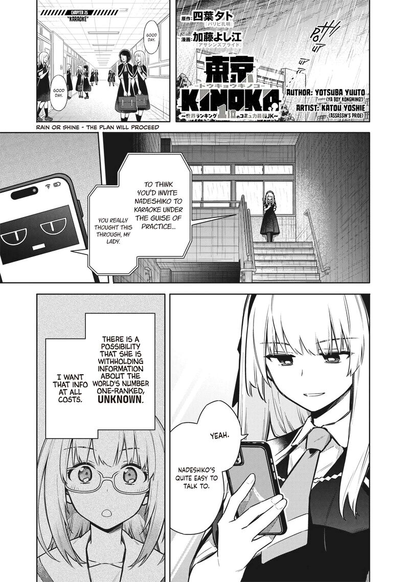 Toukyou Kinoko Sekai Ranking 1 I No Komyu Ryoku Saijaku Jk Chapter 25 Page 1