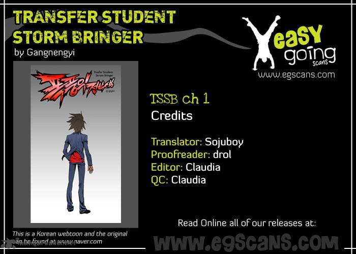 Transfer Student Storm Bringer Chapter 1 Page 1