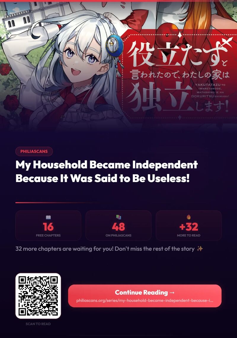 Yakutatazu To Iwareta Node Watashi No Ie Wa Dokuritsu Shimasu Chapter 16 Page 1