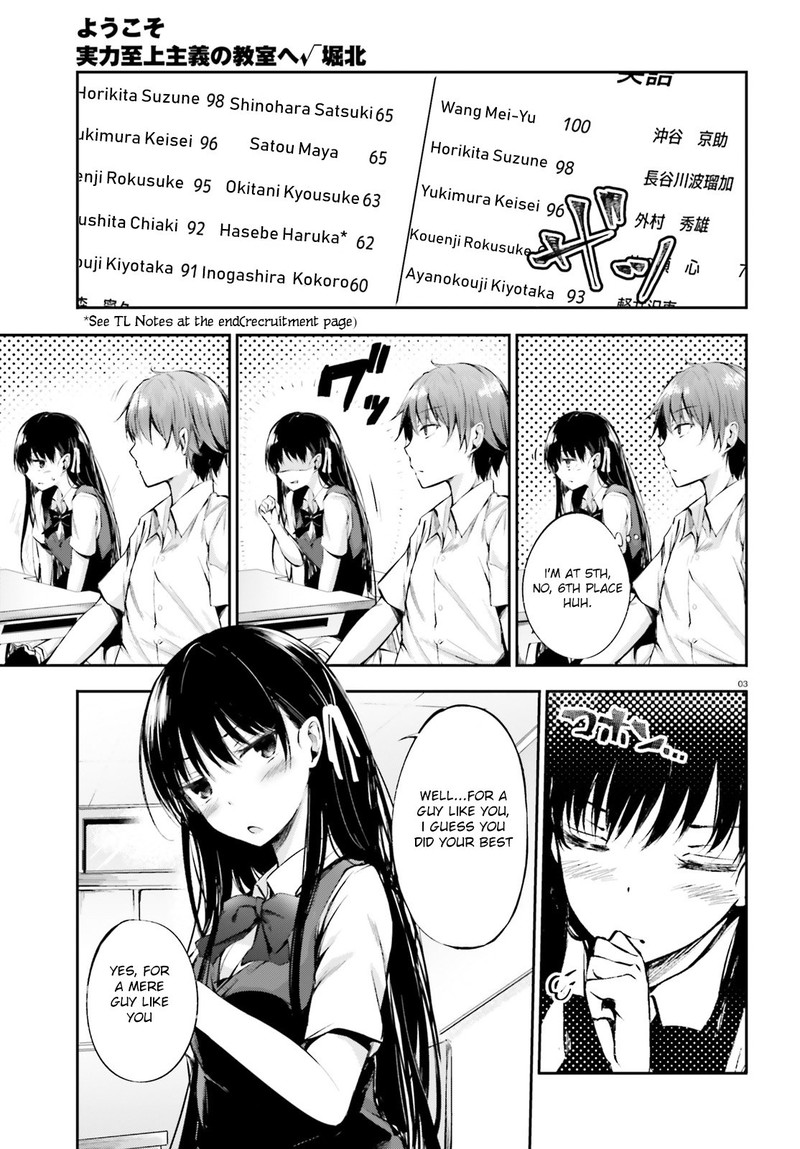 Youkoso Jitsuryoku Shijou Shugi No Kyoushitsu E Horkita Chapter 7 Page 3