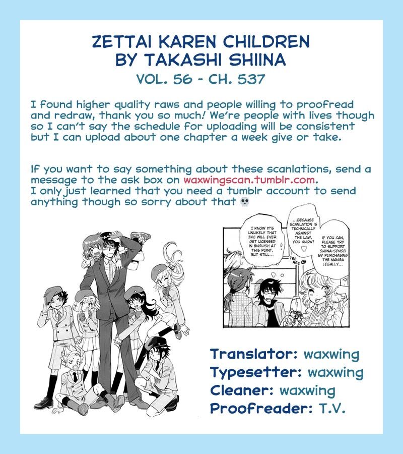 Zettai Karen Children Chapter 537 Page 1